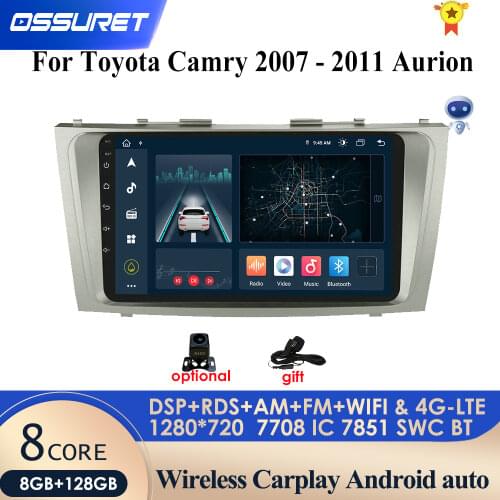 Android 10 2G+32G Car Radio Multimedia Video Player Navigation GPS 2 din For Toyota Camry 40 50 2007 2008 no dvd 2din 4GWIFI SWC