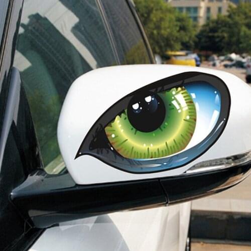 Car Auto Side Fender Eye Stickers Adhesive Car Sticker Creative Rearview Mirror Decal 2Pcs/sheet 3D Vinyl Cat Eyes