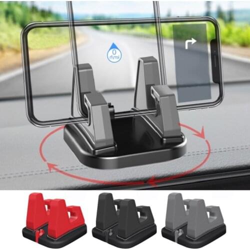 360 Degree Rotating Car Phone Holder Mobile Phone Holder Stand in Car No Magnetic GPS Mount Support for iPhone 12 Xiaomi Samsung