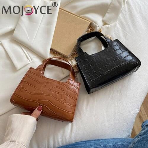 Ladies Bags with Alligator Pattern Print Designed Small Mini Handbags PU Leather Shoulder Crossbody Handbags