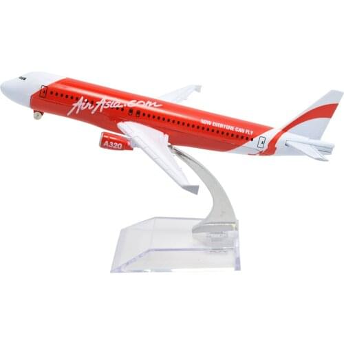TANG DYNASTY(TM) 1:400 16cm Air Bus A320 AIR Asia Metal Airplane Model Plane Toy Plane Model