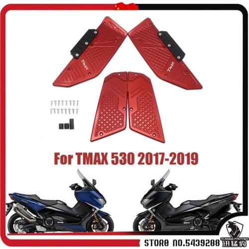 For YAMAHA TMAX530 TMAX 530 T-MAX530 T-MAX 2017-2019 Scooter Front & Rear Footrest Step Footboard Pedals Foot Pegs Motorcycle