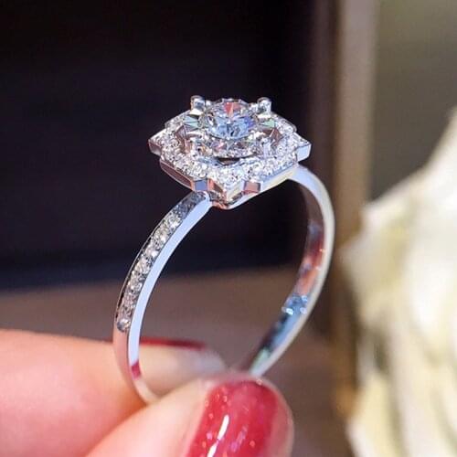 Huitan Luxury Fashion Eternity Rings for Bridal Wedding Accessories Dazzling AAA Cubic Zirconia Anniversary Gift Women Jewelry