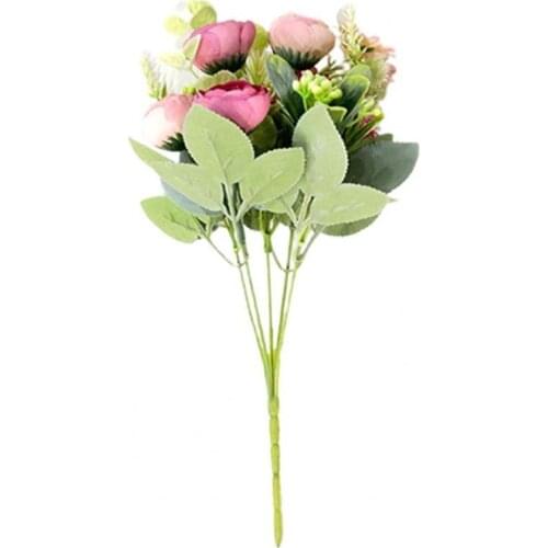 Artificial Simulation Rose Flower Bouquet Wedding Room Decoration Beautiful Camellia Flower Arrangement