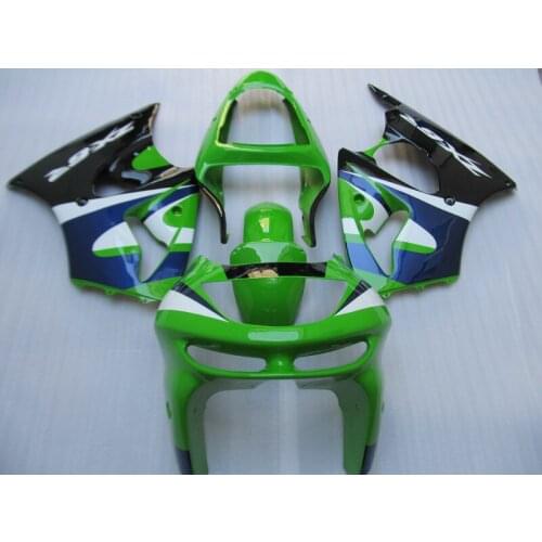 Custom Motorcycle Fairing kit for KAWASAKI Ninja ZX6R 98 99 ZX6R 636 1998 1999 Green black ABS Fairings set +7 gifts XZ01