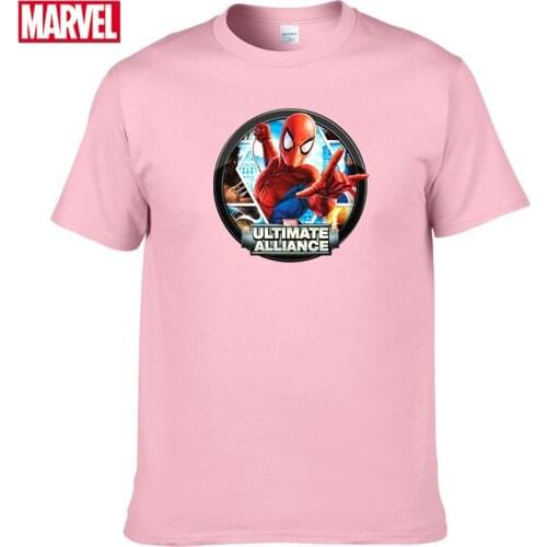 Marvel The Avengers Spider Man t shirt 100% cotton Fashion clothes for teens Summer Tops Man short sleeve T-shirt #87