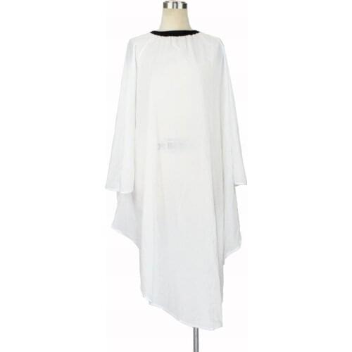 Nice Quality Polyester Cloth White Color Beauty Salon Cape Hairdressing Adult Haircut Gown Anti-static Barber Cutting Cape