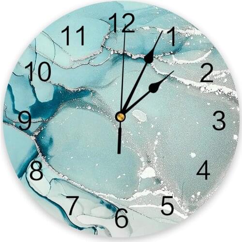 Marble Texture 3D Wall Clock Modern Design Living Room Decoration Kitchen Clock Art Wall Watch Home Decor