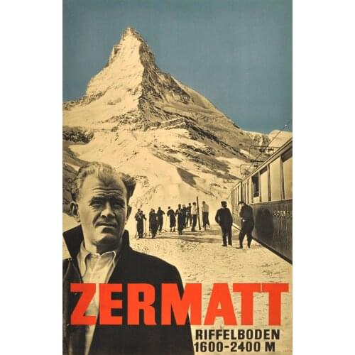 Zermatt Reffelboden Vintage Retro Canvas Painting Poster DIY Wall Home Bar Posters Home Decor Gift
