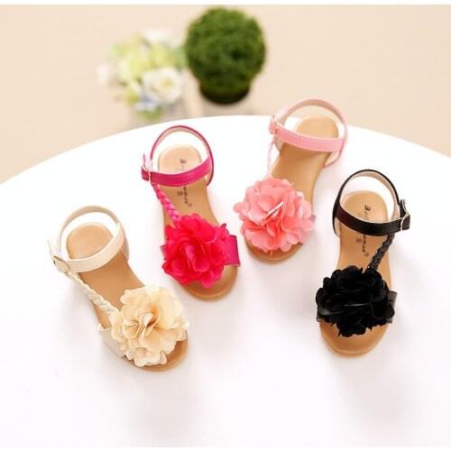 2018 Summer New Childrens Shoes Girls Sandals Korean Big Flower Princess Shoes Children Baby Shoes Beach Shoes Toddler Sandals