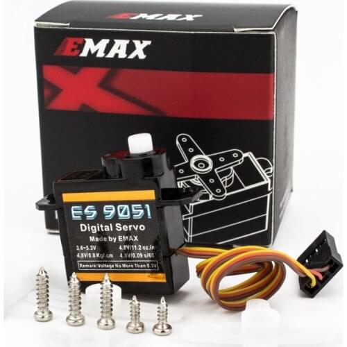 Original EMAX ES9051 4.3g Micro Digital Servo 1.0KG for RC Model Airplane Helicopter Robot Replacement DIY Parts