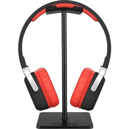 Headphone Stand Headset Holder With Aluminum Supporting Bar Flexible Headrest ABS Solid Base for Telex Airman Headphone Serials