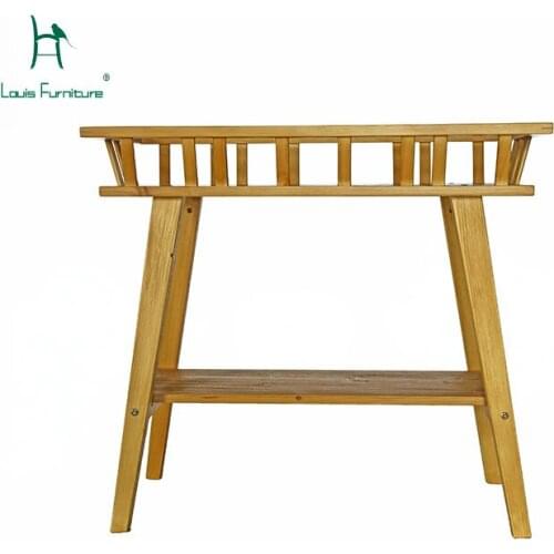 Louis Fashion Plant Shelves Solid Wood Balcony Flower Rack Landing Multi Layer Green Lace Meat Room Simple Modern Nordic