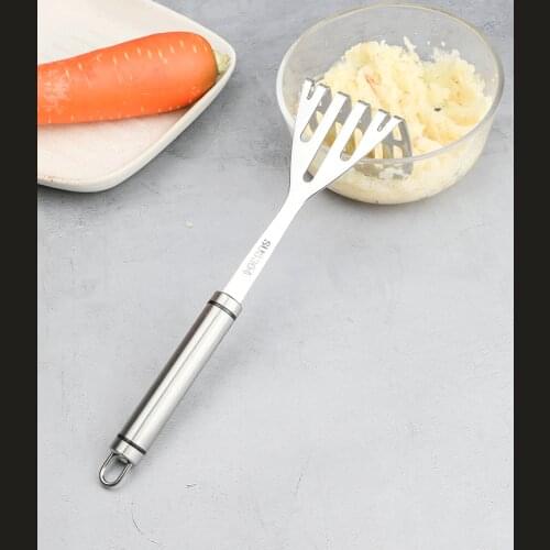 304 Stainless Steel Potato Press Masher Potato Press Manual Juicer Kitchen Gadget Baby Food Supplement Tool