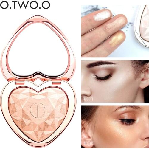 O.TWO.O Shimmer Highlighter Powder Palette Face Contouring Makeup Glow Face Contour Shimmer Illuminator Highlight Cosmetics