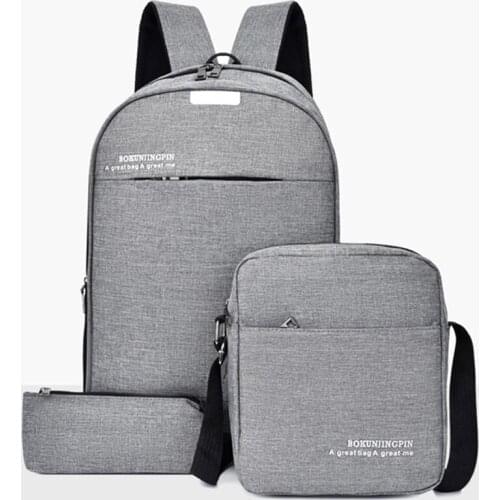 3 Piece Set New Female Backpack Fashion Business Women Backpacks Travel Shoulder Bag Women Student School Bag For teenager girls