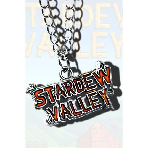 Stardew Valley Starbound Necklace Car Keychain Original Keychains Sublimation Blanks Game Accessories Vintage Chains Necklaces