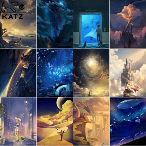 Technological Diamond Painting Futuristic Embroidery Crossing Diy Personal Landscape Mosaic Cross Stitch Home Decoration