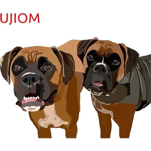 UJIOM Dogs Refrigerator Computer Decor Poster Decals Waterproof Bathroom Home Decoration Living Room Decor Wall Stickers