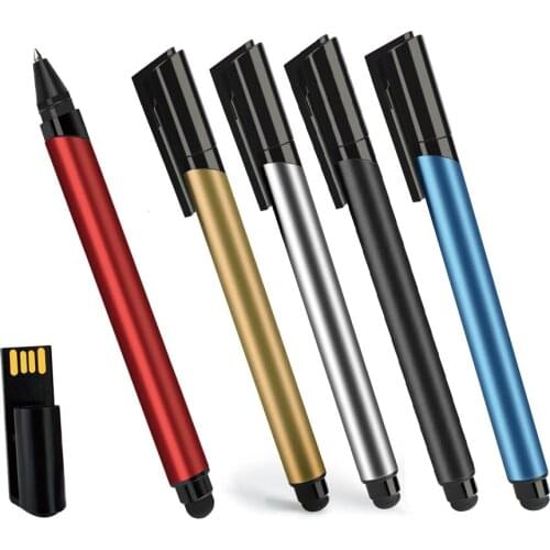 5PCS NEW USB Metal Ball Point Pen Stick Usb Flash Drive 2.0 4GB 8GB 32GB 128GB Memory Sticks 128MB 256MB pen USB Gifts