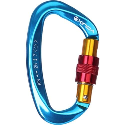 High quality Professional Safety Master Lock D Buckle Climbing Lock Carabiner Rock Climbing Buckle Equipment