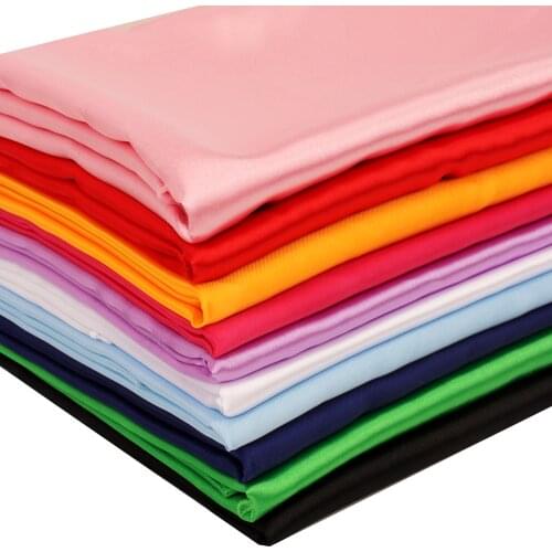 Stain Polyester Fabric By Half The Yard Sewing Fabrics Solid Cloth Sheets DIY Crafts Supplies Dress Making Material 90*145cm 1pc