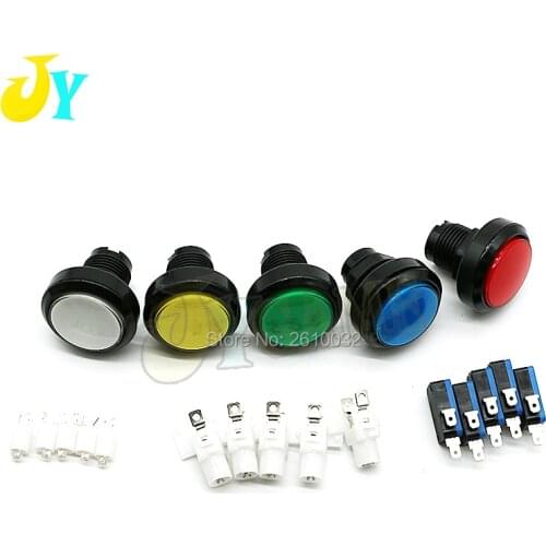 100pcs 45mm Push Button 5/12V illuminated Arcade Button Led Lamp Micro Switch Button Switch For Vending Machine