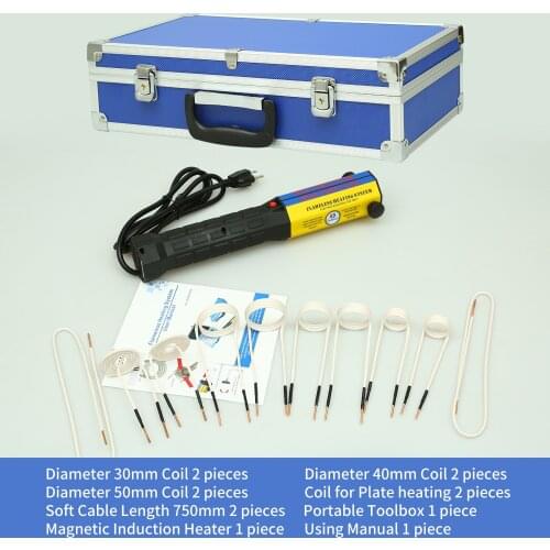 1000W Flameless Electromagnetic Mini Induction Heater With 10 Pieces Coil Kits For Auto Use Bolt Remover
