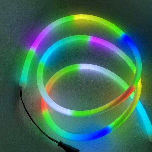 13mm diameter;360 degree viewing ,2m long/SK6812-2427 DC5V 90piels/m addressable pixel rgb neon strip light;IP67