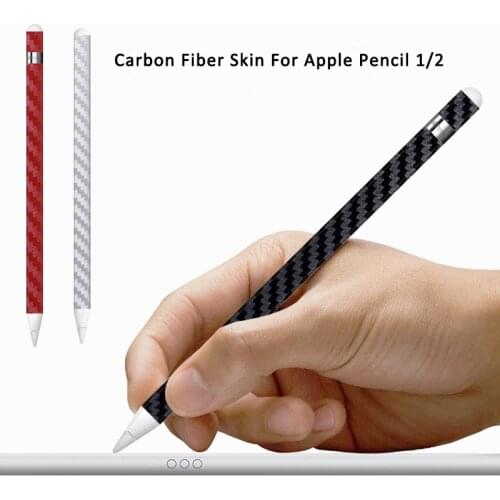 3PCS 3D Carbon Fiber Skins Full Body Protective Cover Sticker For Apple Pencil 1/ Pencil 2 Ultra Thin Warp Film SKIN