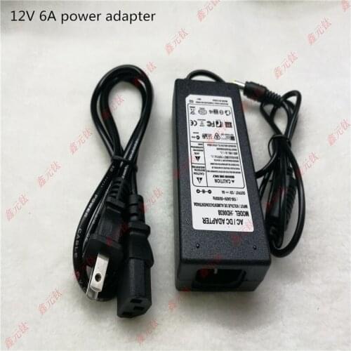 12V 6A LED strip power adapter 72w ac100v/240v To dc12v lighting Transformers supply LED Driver Volt
