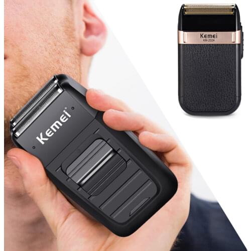 Kemei Rechargeable Cordless Shaver for Men Shaving Machine Twin Blade Reciprocating Beard Razor Electric Trimmer Hair Remover