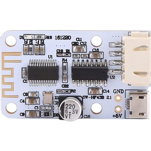 Wireless Digital Amplifier Board Bluetooth Audio Sound Receiver for Speaker White