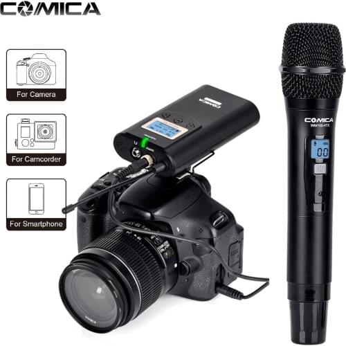 COMICA CVMWM100H 48Channel Wireless Microphone Mikrafon System Studio Video Microphone Mic for DSLR Camera Camcorder&Transmitter