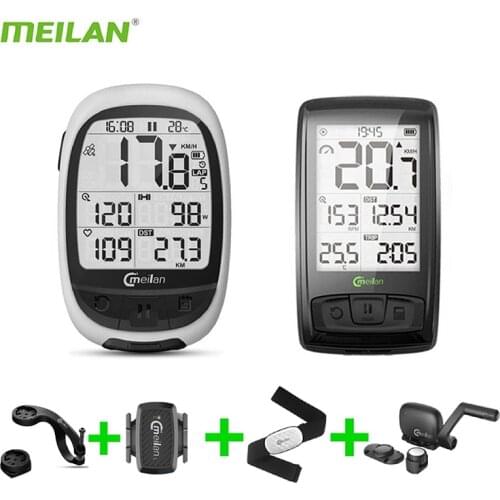 Meilan M2 M4 Wireless Bicycle Speedometer Bluetooth ANT+ Bike Computer Heart Rate Monitor Cadence Speed Sensor Cycling Stopwatch