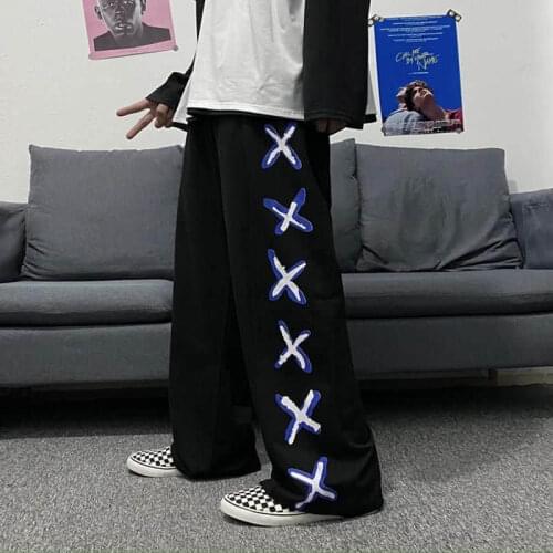 Pants men and women 2020 new Korean retro trend loose casual pants straight leg pants wide leg pants male and female student