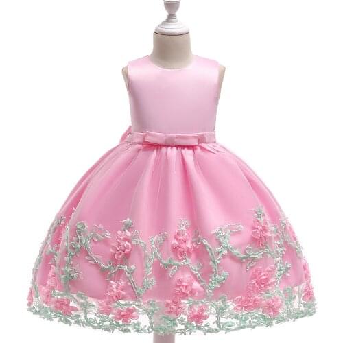 Children Dress Elegant Vintage Baby Girl New Year Gown Wedding Flower Girls Birthday Party Baptism Children Communion Ball Gown