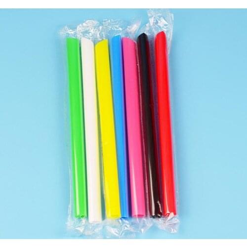 1Pc Disposable Milk Tea Sucks Plastic Pipe Long Straw