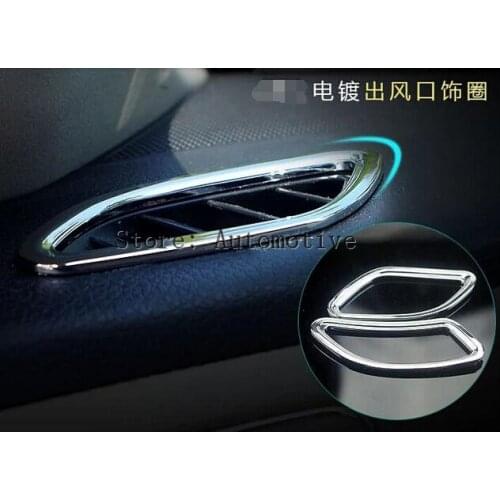 For Nissan Teana L33 2013 2014 2015 Chrome Front Air Vent Outlet Cover Trims 2pcs / set