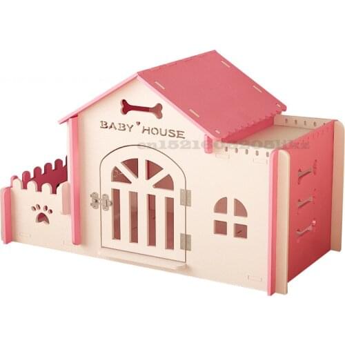 Pet House Thick Wood Indoor Dog House Cat Delivery Room Waterproof and Breathable Easy To Clean Universal In All Seasons