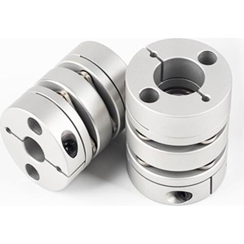 4pcs D45 L50 Double Disk Diaphragm Coupling Elastic Joint Connector 19 15 16 10 12 14 Motor Encoder Aluminum Alloy