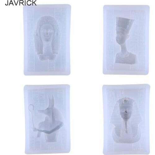 Egyptian Pharaoh Head Portrait Silicone Mold DIY Craft Pendant Molds UV Epoxy Resin Fondant Mould