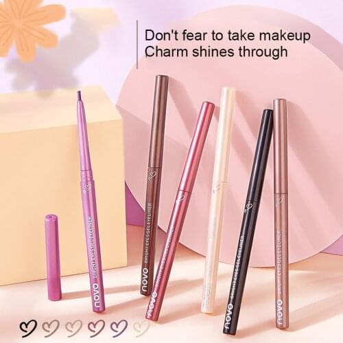6color Novo Gel Eyeliner Pen Gel Eyeliner Pen Long-lasting Waterproof Sweat-proof No Smudging Eye Makeup Beauty Comestics TSLM1