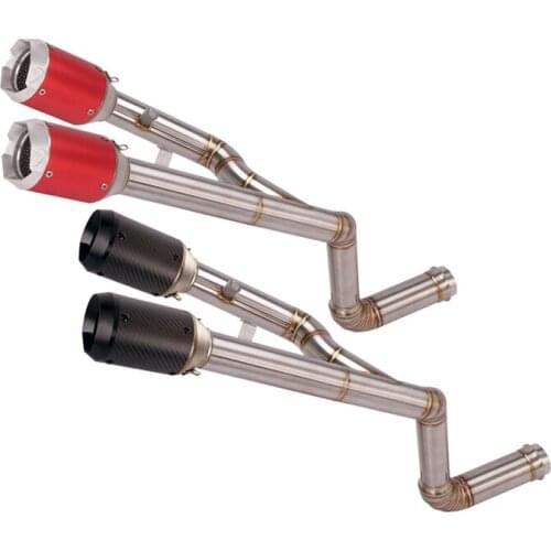 Dual-outlet Muffler for KTM 1290 Super Duke R 2014-2016 Motorcycle Exhaust Pipe Slip On 51mm Escape Removable DB Killer 2 Side