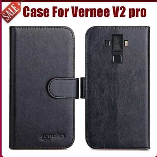 Hot Sale! Vernee V2 pro Case New Arrival 6 Colors High Quality Flip Leather Protective Cover For Vernee V2 pro Case