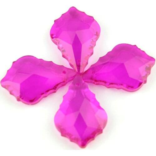 Crystal Maple Leaf Prism 38mm Various Color Glass Chandelier Pendant Parts Decorative Chandelier Wedding