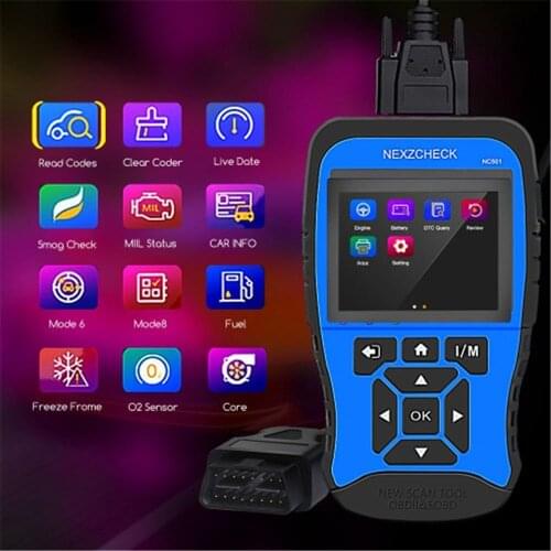 HUMZOR NexzCheck NC501 OBD2 EOBD Scanner Support O2 sensor, Mode 6, Mode 8, MIL Status