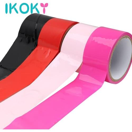 IKOKY Flirting SM Fetish Erotic Sex Toys Static Bondage Tape Anti-stick hair For Couples Restraints Erotic Adult Games
