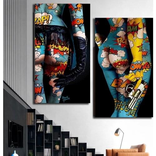 Graffiti Art Beauty Hip Canvas Painting Sexy Booty Posters and Prints Abstract Wall Art Pictures for Living Room Home Decoration