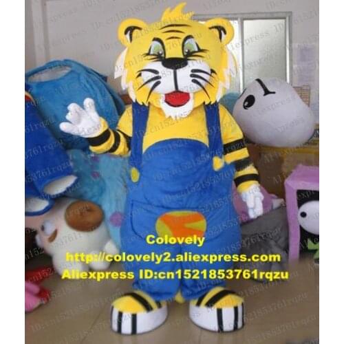 Yellow Tiger Tigerkin Mascot Costume Adult Cartoon Character Outfit Suit Image Ambassador Preschool Education zz6810